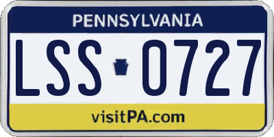 PA license plate LSS0727
