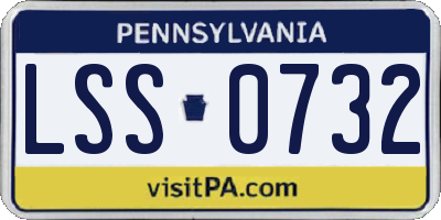 PA license plate LSS0732