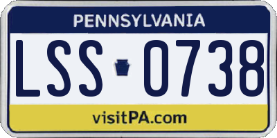 PA license plate LSS0738