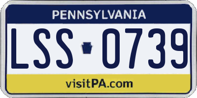 PA license plate LSS0739