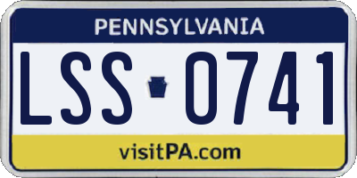 PA license plate LSS0741