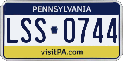 PA license plate LSS0744