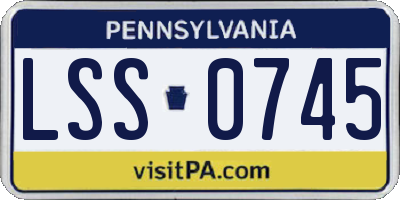 PA license plate LSS0745
