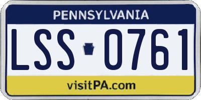 PA license plate LSS0761