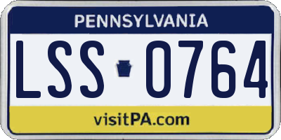 PA license plate LSS0764