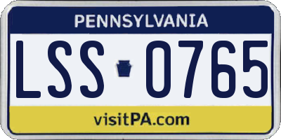PA license plate LSS0765
