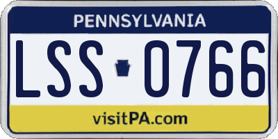 PA license plate LSS0766