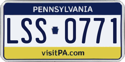 PA license plate LSS0771