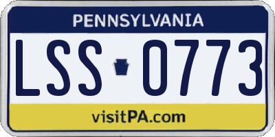 PA license plate LSS0773
