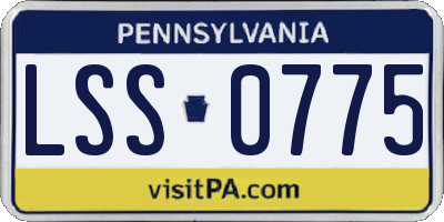 PA license plate LSS0775