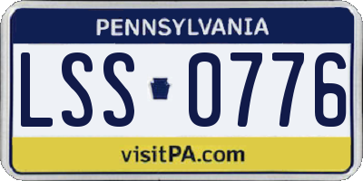 PA license plate LSS0776