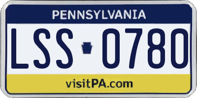 PA license plate LSS0780