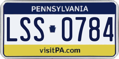 PA license plate LSS0784