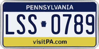 PA license plate LSS0789