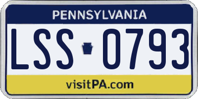 PA license plate LSS0793