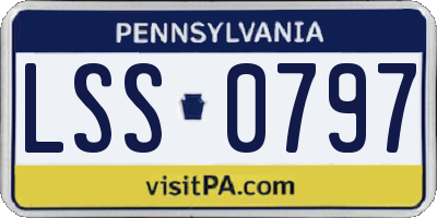 PA license plate LSS0797