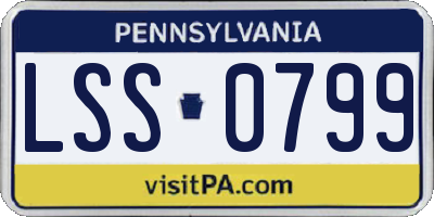 PA license plate LSS0799