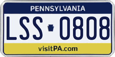PA license plate LSS0808