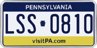 PA license plate LSS0810
