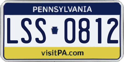 PA license plate LSS0812