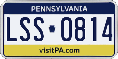 PA license plate LSS0814