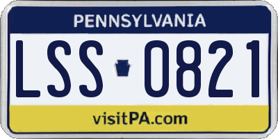 PA license plate LSS0821