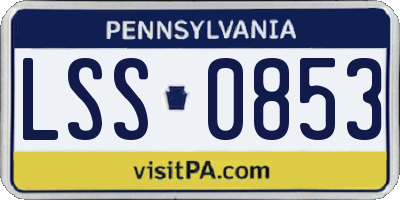 PA license plate LSS0853