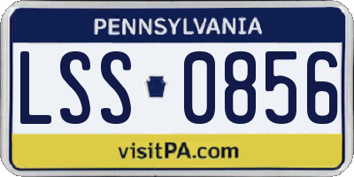 PA license plate LSS0856