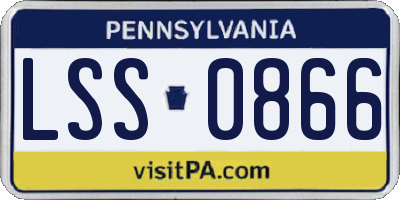 PA license plate LSS0866