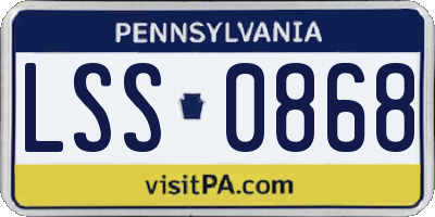 PA license plate LSS0868