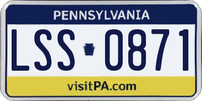PA license plate LSS0871