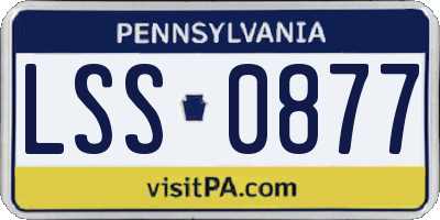 PA license plate LSS0877