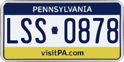 PA license plate LSS0878