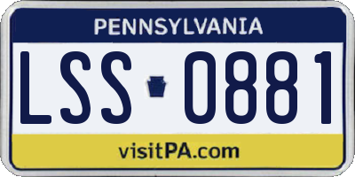 PA license plate LSS0881