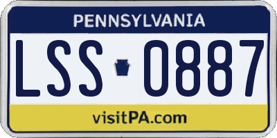 PA license plate LSS0887