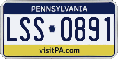 PA license plate LSS0891