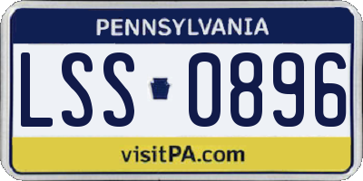 PA license plate LSS0896