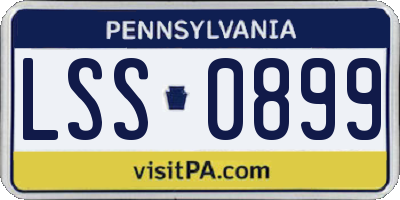 PA license plate LSS0899