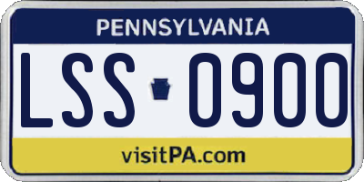 PA license plate LSS0900