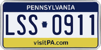PA license plate LSS0911