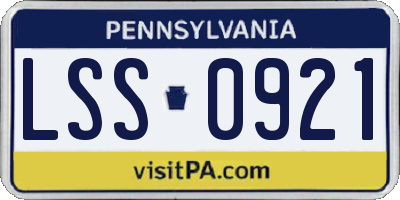 PA license plate LSS0921
