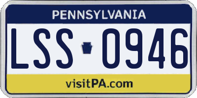 PA license plate LSS0946