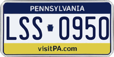 PA license plate LSS0950