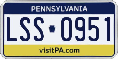 PA license plate LSS0951