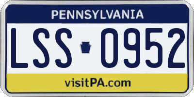 PA license plate LSS0952