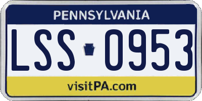 PA license plate LSS0953