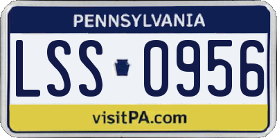 PA license plate LSS0956