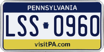 PA license plate LSS0960
