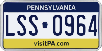 PA license plate LSS0964