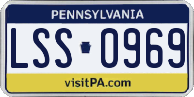 PA license plate LSS0969